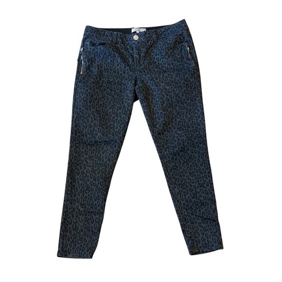 Wit & Wisdom gray / black leopard print jeggings - Picture 2 of 7